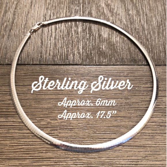 Sterling Silver Jewelry - Sterling Silver 6mm OMEGA Necklace 17.5” Approx